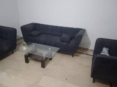 Sofa Set with Table - Gray Color