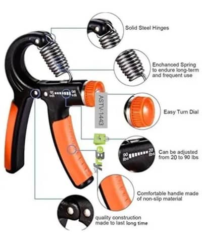 Automatic counting & non counting hand gripper adjustable 5 to 60 kg