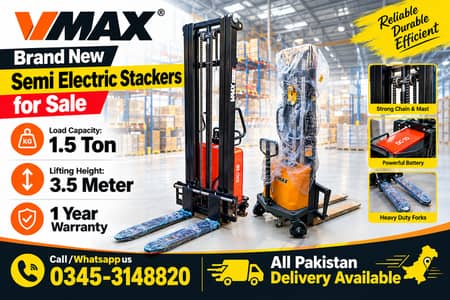 Brand New Semi Electric Stackers Lifters, New Pallet Stackers Lifters