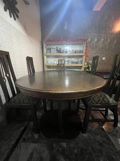 Dining table set with 6 chairs