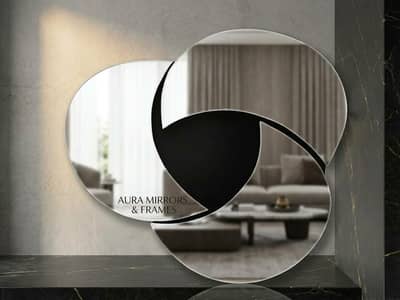Luxury Interlocking Crescent Wall Mirror | Modern Home Decor