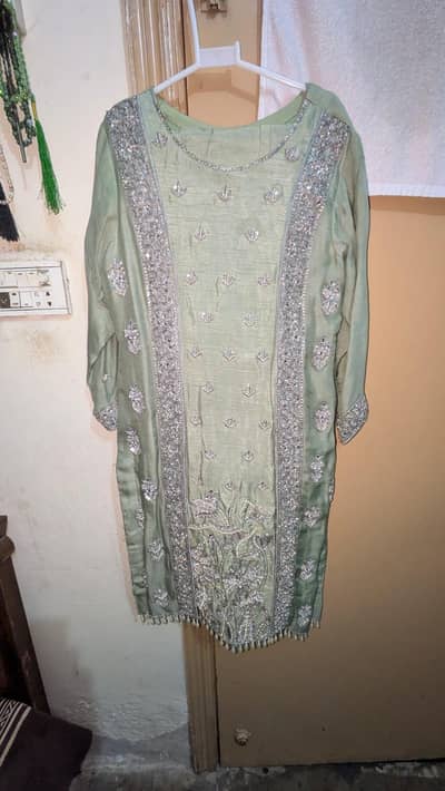 PISTA COLOUR HAND EMBROIDED FORMAL WEAR