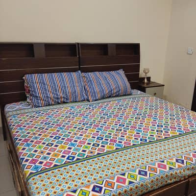 wood bed