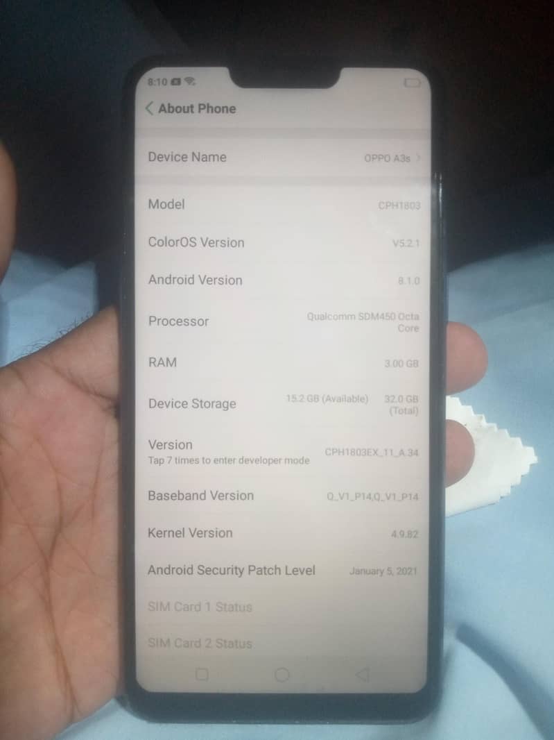 OPPO A3s 3