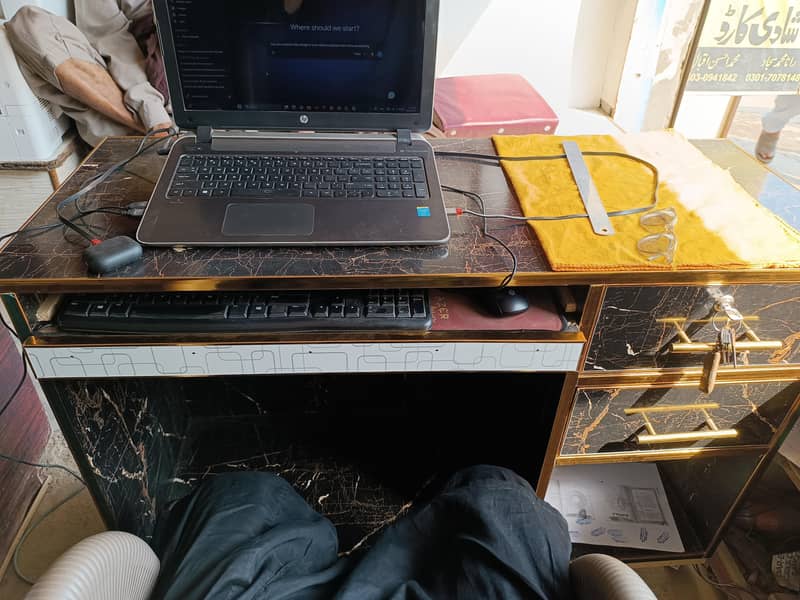 Computer Table with wheels installed 2