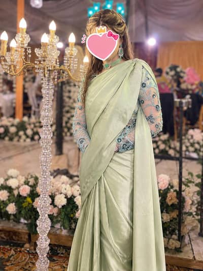 Mint Green Saree