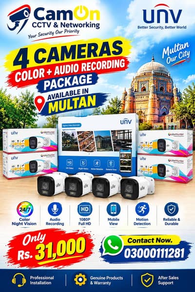 CCTV Cameras Discount Package Available in Multan