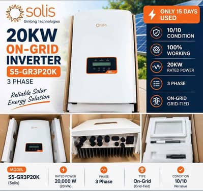 20 kw on grid inverter 6month used