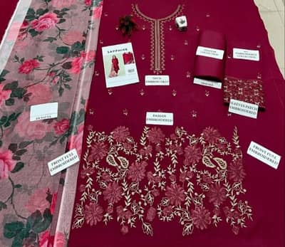 Sapphire Dhanak Winter Collection 3-Piece Embroidered Unstitched Suit