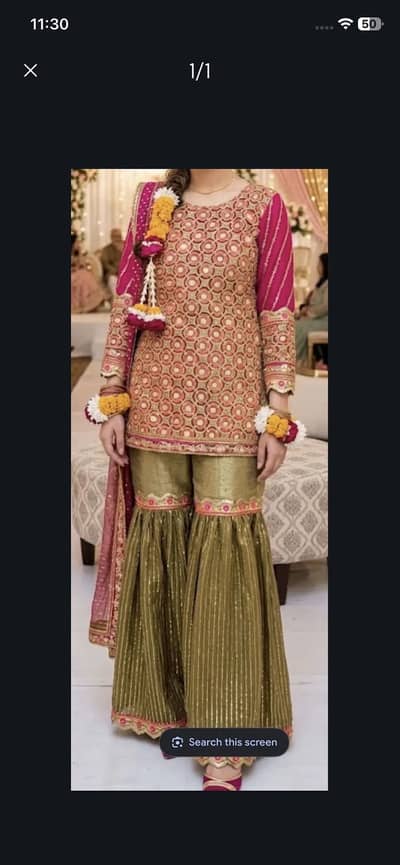 Mehndi outfit party wear and bridal