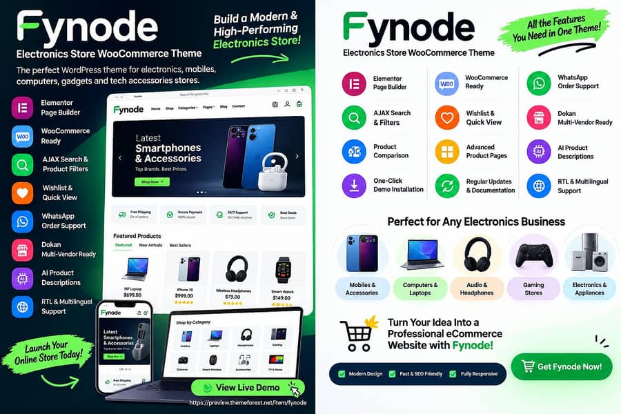 Premium Electronics Store Website Theme 0