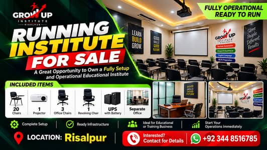 Running Institute For Sale – Risalpur