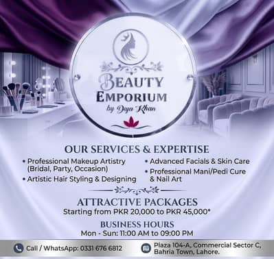 Beauty Therapist / Makeup & Hair Artist Required – Bahria Town Lahore