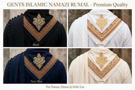 Gents Islamic Namazi Ruma-l 4- colors for namaz &Dastar