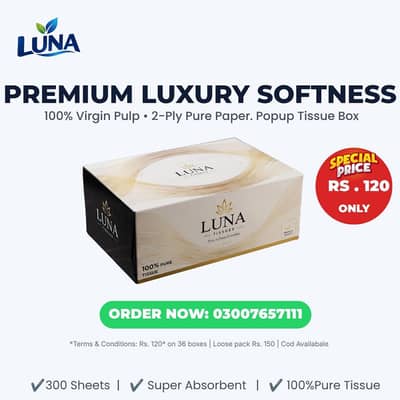 TISSUE BOXES AVAILABE