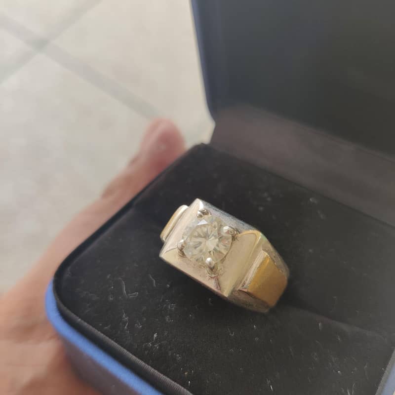 Moussanite silver ring 0
