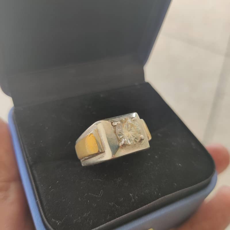 Moussanite silver ring 1