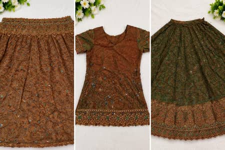 Beautiful 3-Piece Embroidered Lehenga | Wedding & Party Wear