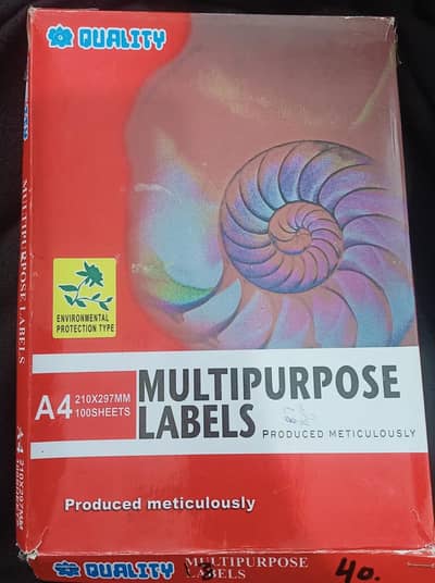 A4 Self Adhesive Multipurpose Label 210x297mm-100 Sheets