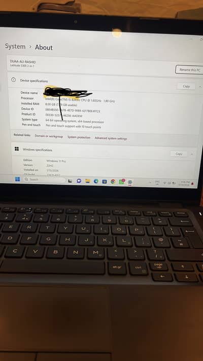 core I 5 8th generation Touch edition