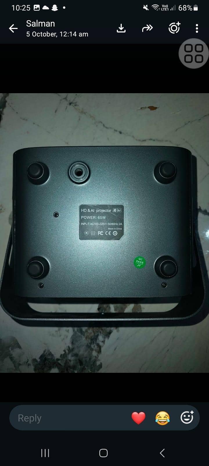 100" android projector 3
