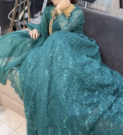 Emerald Green Net lehnga kurti 2 same dresses same size available