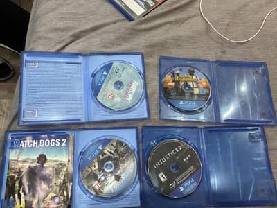 Playstation games. farcry new dawn,injustice 2 ,pubg,watch dogs 2.