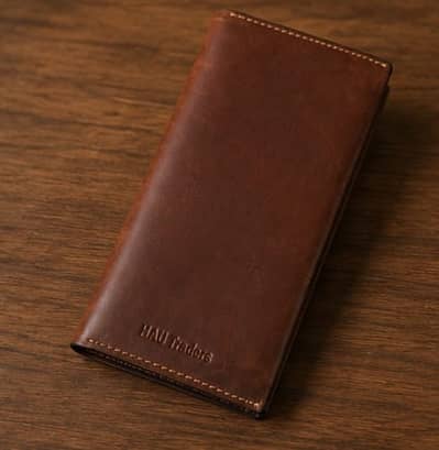 Premium Genuine Leather Long Wallet – HAU Traders