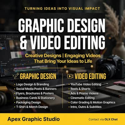 Graphic Design & Video Editing Services | Logos, Reels, Ads & More