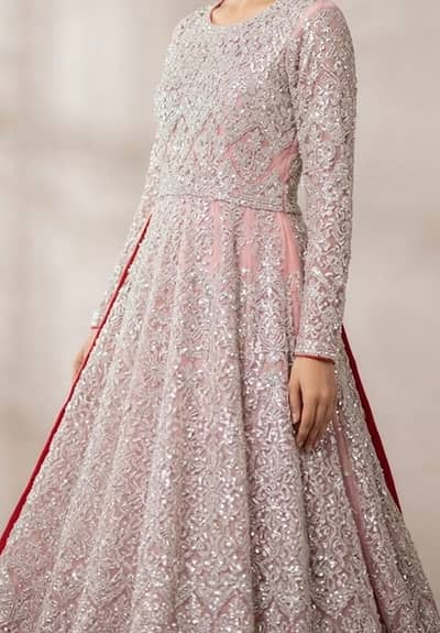 Luxury Heavy Embroidered Net Bridal/Wedding Maxi – 3 Piece Unstitched