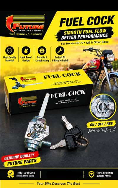 Honda CD 70/125 Fuel Cock with key – New