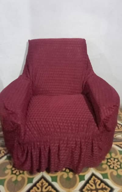 5 Seater Sofa Set with Elastic Covers