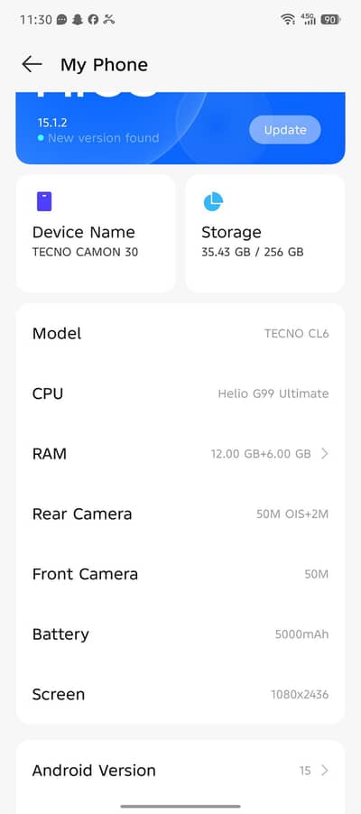 Tecno CAMON 30 12/256gb