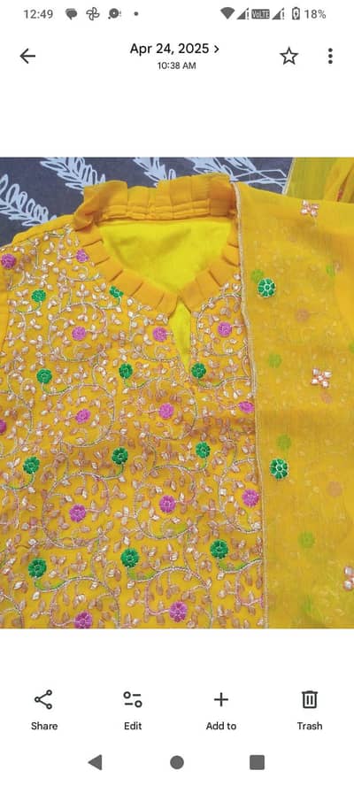 dress for mayoon and shawl available