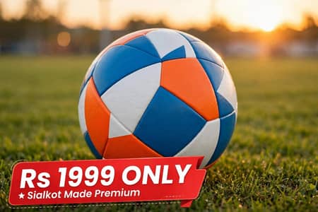 Blue Orange Football Size 5 Sialkot Made Rs 1999