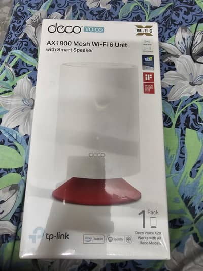Tp link Ax1800 mesh wifi-6 unit with smart speaker n alexa
