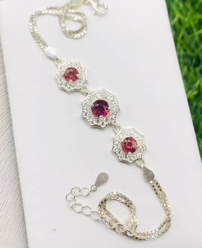 Beautiful tourmaline Silver bracelet