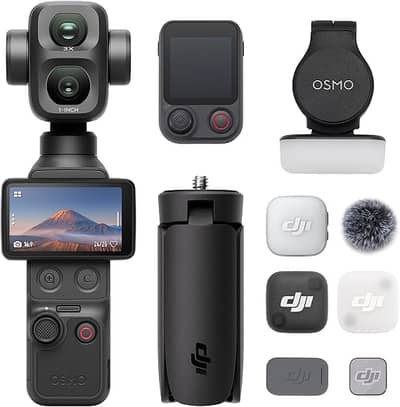 DJI Osmo Pocket 4P Vlog Combo, Vlog Camera with Dual Lens, Cinematic