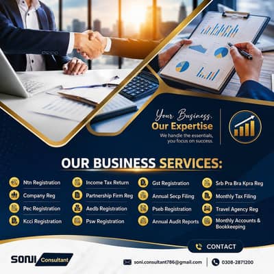 PEC-SECP-NTN-AEDB-TAX RETURN-SRB-KCCI-PSEB REGISTRATION