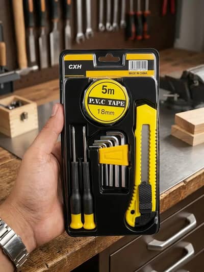 9 PCs metal tool kit set easy to use
