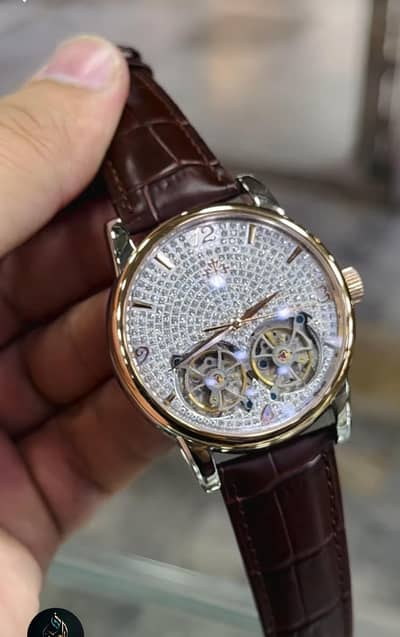 patek pihillpe Unique design Double Tourbillion Fully iced Dail