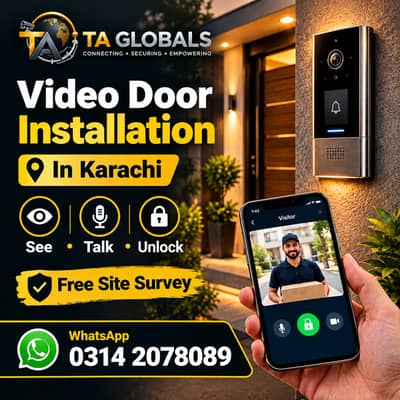 Video Door Phone Installation in Karachi | Smart Doorbell & Intercom