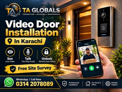 Video Door Phone Installation in Karachi | Smart Doorbell & Intercom