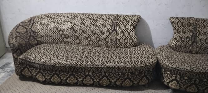 7-seater sofa set with meroon  jersey cover new