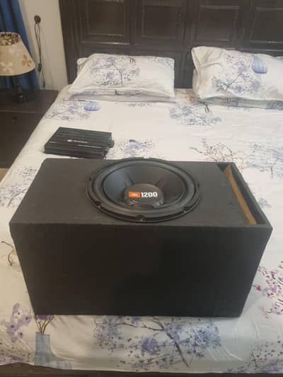 JBL woofer 1200w with audio bank Amplifier 4500