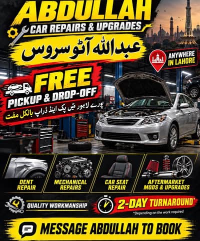 car all services available all over lahore