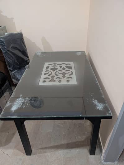 dining table with 6 sofa chairs