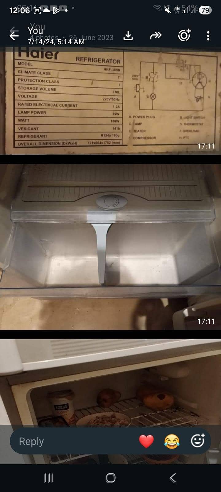 HAIER FRIDGE 1