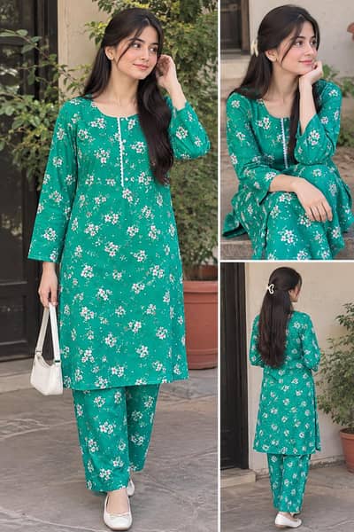 2pc cotton fabric stitch suit
