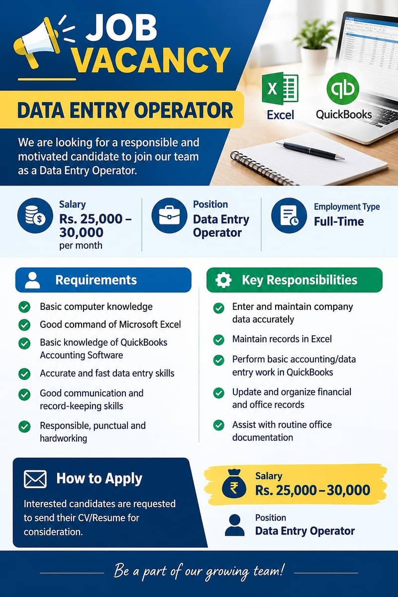 Data Entry Operator [Only Male] 0